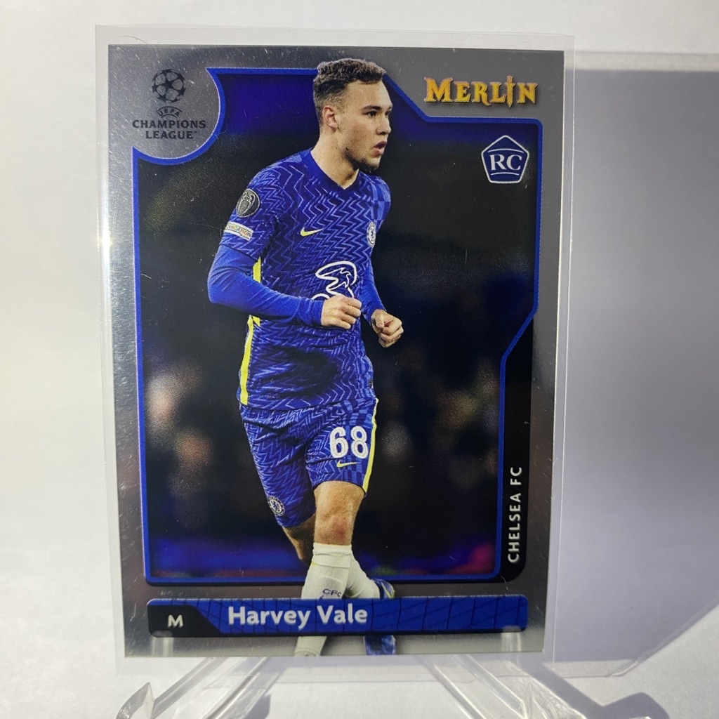 การ์ดนักฟุตบอลสำหรับสะสม HARVEY VALE, RC, CHELSEA, TOPPS MERLIN 2022 ...